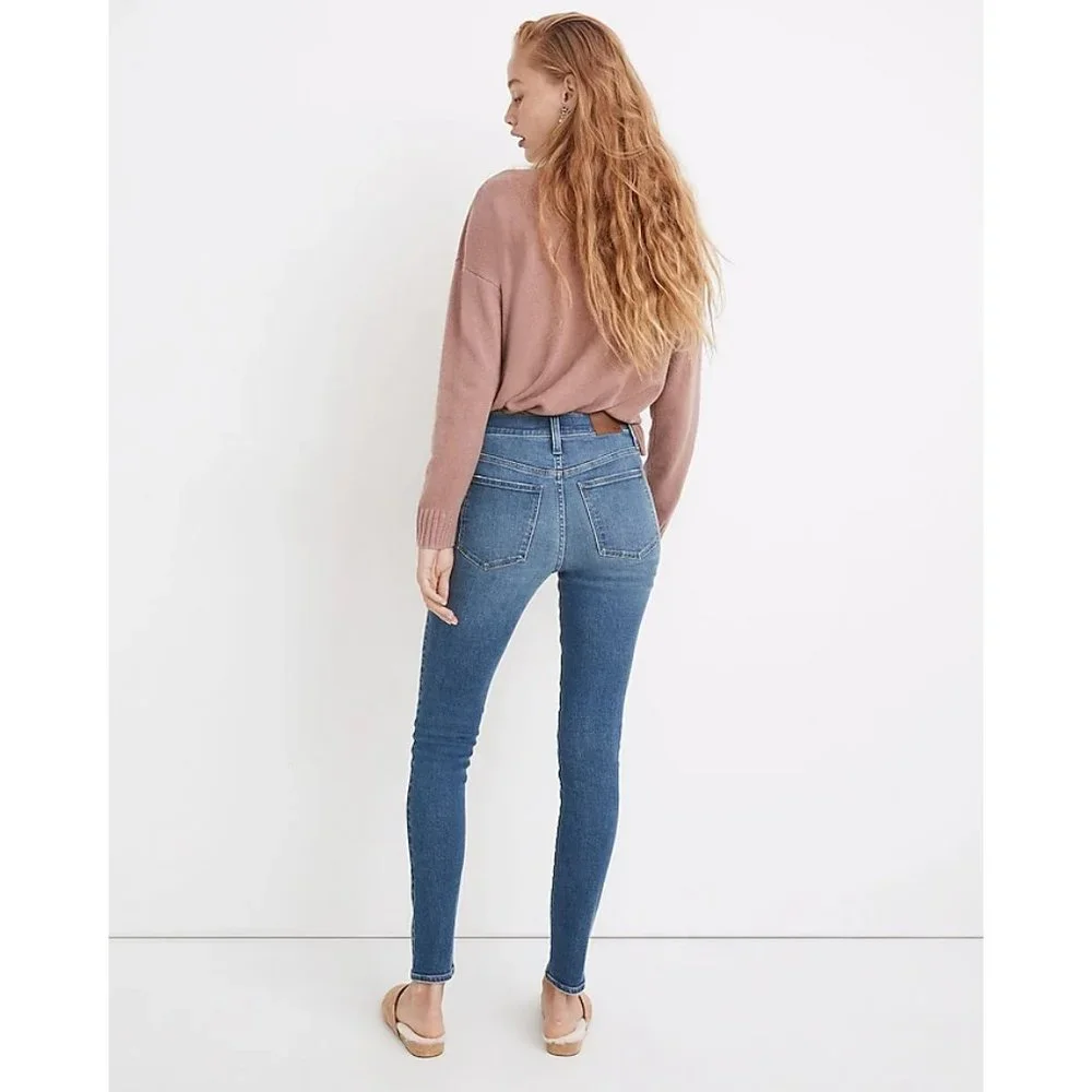 Madewell Button Fly 9" High Rise Skinny Jeans - Picture 4 of 8